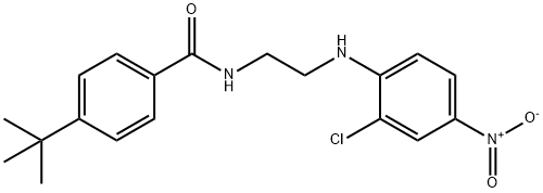 4-tert-butyl-N-{2-[(2-chloro-4-nitrophenyl)amino]ethyl}benzamide 结构式