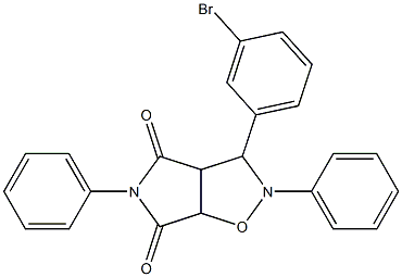 3-(3-bromophenyl)-2,5-diphenyltetrahydro-4H-pyrrolo[3,4-d]isoxazole-4,6(5H)-dione 结构式