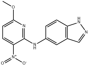 2-(1H-5-indazolylamino)-6-methoxy-3-nitropyridine 结构式