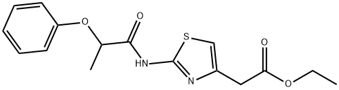 ethyl {2-[(2-phenoxypropanoyl)amino]-1,3-thiazol-4-yl}acetate 结构式