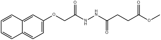 methyl 4-{2-[(2-naphthyloxy)acetyl]hydrazino}-4-oxobutanoate 结构式