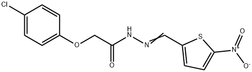 2-(4-chlorophenoxy)-N'-[(5-nitro-2-thienyl)methylene]acetohydrazide 结构式