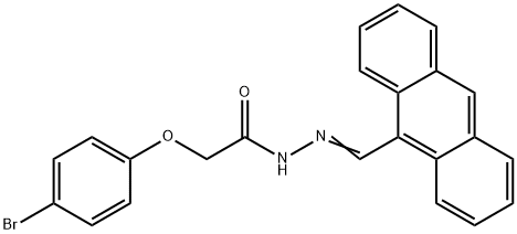 N'-(9-anthrylmethylene)-2-(4-bromophenoxy)acetohydrazide 结构式