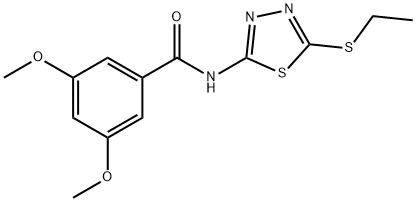 N-(5-(ethylthio)-1,3,4-thiadiazol-2-yl)-3,5-dimethoxybenzamide 结构式