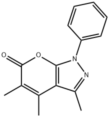 PYRANO[2,3-C]PYRAZOL-6(1H)-ONE,3,4,5-TRIMETHYL-1-PHENYL- 结构式