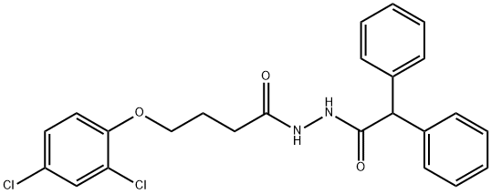 4-(2,4-dichlorophenoxy)-N'-(diphenylacetyl)butanohydrazide 结构式