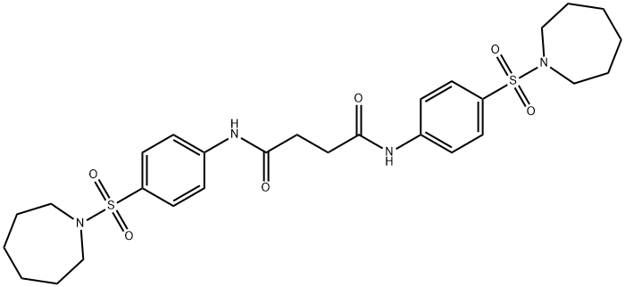 N,N'-bis[4-(1-azepanylsulfonyl)phenyl]succinamide 结构式