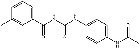 N-[(4-acetamidophenyl)carbamothioyl]-3-methylbenzamide 结构式