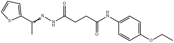 N-(4-ethoxyphenyl)-4-oxo-4-{2-[1-(2-thienyl)ethylidene]hydrazino}butanamide 结构式