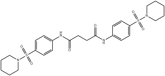 N,N'-bis[4-(1-piperidinylsulfonyl)phenyl]succinamide 结构式