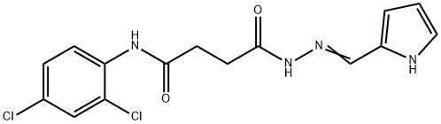 N-(2,4-dichlorophenyl)-4-oxo-4-[2-(1H-pyrrol-2-ylmethylene)hydrazino]butanamide 结构式