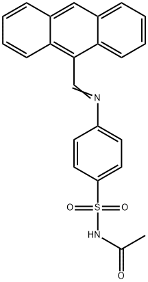 N-({4-[(9-anthrylmethylene)amino]phenyl}sulfonyl)acetamide 结构式