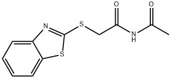 N-acetyl-2-(1,3-benzothiazol-2-ylsulfanyl)acetamide 结构式