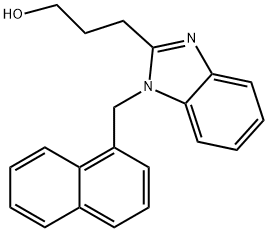 3-(1-(naphthalen-1-ylmethyl)-1H-benzo[d]imidazol-2-yl)propan-1-ol 结构式