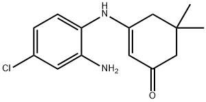 3-((2-氨基-4-氯苯基)氨基)-5,5-二甲基环己-2-烯-1-酮 结构式