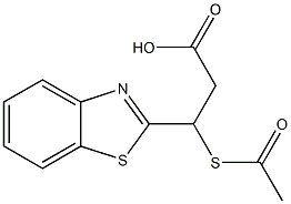 3-(acetylthio)-3-(benzo[d]thiazol-2-yl)propanoic acid 结构式