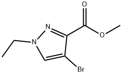 4-溴-1-乙基-1H-吡唑-3-羧酸甲酯 结构式