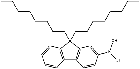 (9,9-二辛基-9H-芴-2-基)硼酸 结构式