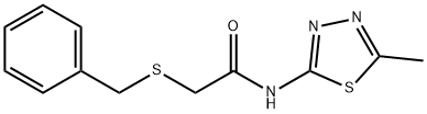 2-(benzylthio)-N-(5-methyl-1,3,4-thiadiazol-2-yl)acetamide 结构式