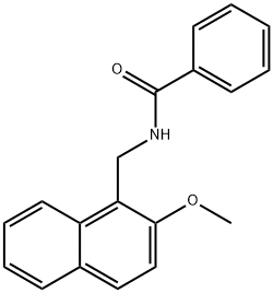 N-(2-Methoxy-naphthalen-1-ylmethyl)-benzamide 结构式
