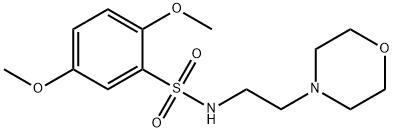 2,5-dimethoxy-N-(2-morpholinoethyl)benzenesulfonamide 结构式