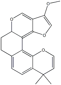 10,10-dimethyl-6H,10H-chromeno[6',7':4,5]furo[3,2-c]chromen-3-yl methyl ether 结构式