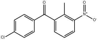 (4-氯苯基)(2-甲基-3-硝基苯基)甲酮 结构式