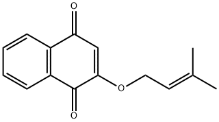 2-(3-methylbut-2-enyloxy)naphthalene-1,4-dione 结构式