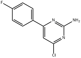 4-氯-6-(4-氟苯基)嘧啶-2-胺 结构式