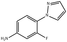 3-氟-4-(1H-吡唑-1-基)苯胺 结构式