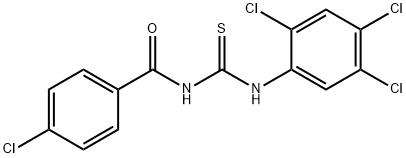 4-chloro-N-{[(2,4,5-trichlorophenyl)amino]carbonothioyl}benzamide 结构式