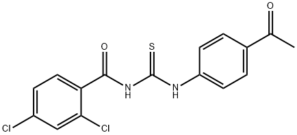 N-{[(4-acetylphenyl)amino]carbonothioyl}-2,4-dichlorobenzamide 结构式