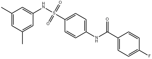 N-(4-{[(3,5-dimethylphenyl)amino]sulfonyl}phenyl)-4-fluorobenzamide 结构式