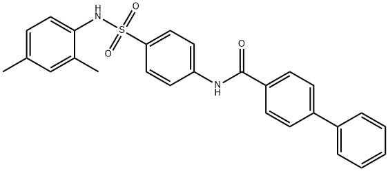 N-(4-{[(2,4-dimethylphenyl)amino]sulfonyl}phenyl)-4-biphenylcarboxamide 结构式