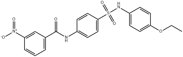 N-(4-{[(4-ethoxyphenyl)amino]sulfonyl}phenyl)-3-nitrobenzamide 结构式