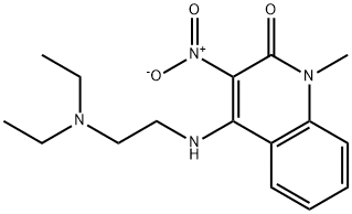 4-((2-(diethylamino)ethyl)amino)-1-methyl-3-nitroquinolin-2(1H)-one 结构式