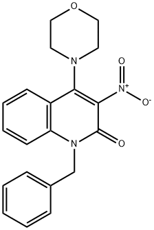 1-benzyl-4-morpholino-3-nitroquinolin-2(1H)-one 结构式