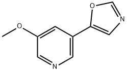 Pyridine, 3-methoxy-5-(5-oxazolyl)- 结构式