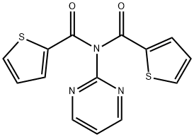 N-(嘧啶-2-基)-N-(噻吩-2-羰基)噻吩-2-甲酰胺 结构式