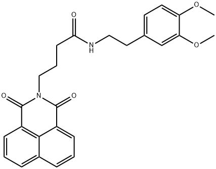 N-(3,4-dimethoxyphenethyl)-4-(1,3-dioxo-1H-benzo[de]isoquinolin-2(3H)-yl)butanamide 结构式