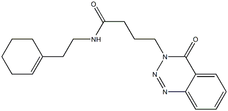 N-(2-(cyclohex-1-en-1-yl)ethyl)-4-(4-oxobenzo[d][1,2,3]triazin-3(4H)-yl)butanamide 结构式