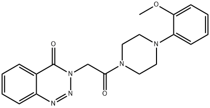 3-(2-(4-(2-methoxyphenyl)piperazin-1-yl)-2-oxoethyl)benzo[d][1,2,3]triazin-4(3H)-one 结构式