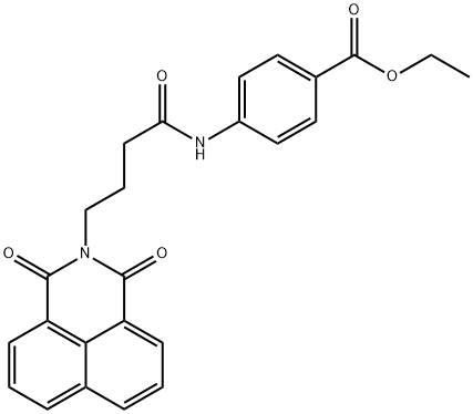 ethyl 4-(4-(1,3-dioxo-1H-benzo[de]isoquinolin-2(3H)-yl)butanamido)benzoate 结构式