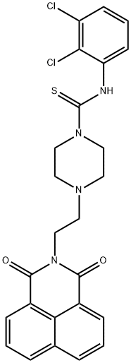 N-(2,3-dichlorophenyl)-4-(2-(1,3-dioxo-1H-benzo[de]isoquinolin-2(3H)-yl)ethyl)piperazine-1-carbothioamide 结构式