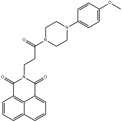 2-(3-(4-(4-methoxyphenyl)piperazin-1-yl)-3-oxopropyl)-1H-benzo[de]isoquinoline-1,3(2H)-dione 结构式