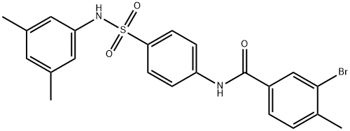 3-bromo-N-(4-{[(3,5-dimethylphenyl)amino]sulfonyl}phenyl)-4-methylbenzamide 结构式