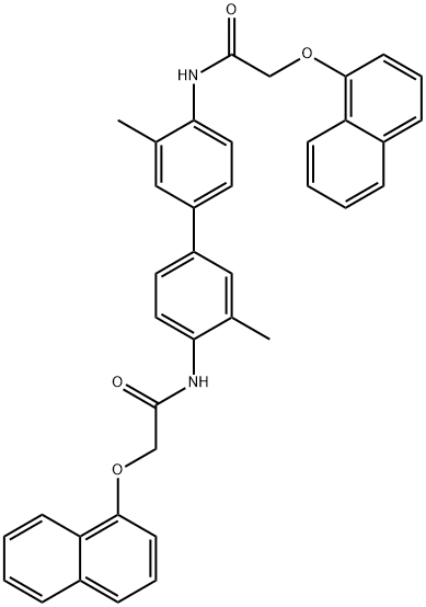 N,N'-(3,3'-dimethyl-4,4'-biphenyldiyl)bis[2-(1-naphthyloxy)acetamide] 结构式