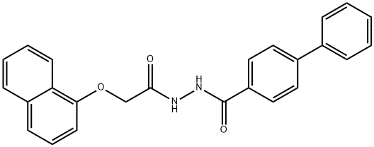 N'-[2-(1-naphthyloxy)acetyl]-4-biphenylcarbohydrazide 结构式