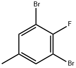 3,5-二溴-4-氟甲苯 结构式