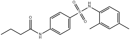 N-(4-{[(2,4-dimethylphenyl)amino]sulfonyl}phenyl)butanamide 结构式